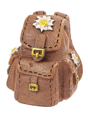 Miniatur Rucksack mit Edelweiß 3cm