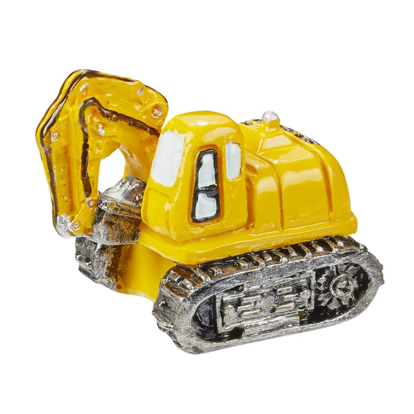 Miniatur Bagger aus Polyresin gelb 3x2,5cm 1 Stück