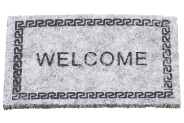 Miniatur Fußmatte Welcome hellgrau-meliert 3,5x5,5cm 2 Stück