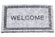 Miniatur Fußmatte Welcome hellgrau-meliert 3,5x5,5cm 2 Stück