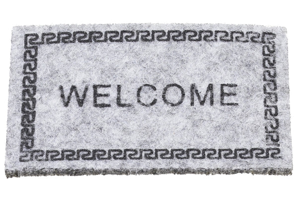 Miniatur Fußmatte Welcome hellgrau-meliert 3,5x5,5cm 2 Stück