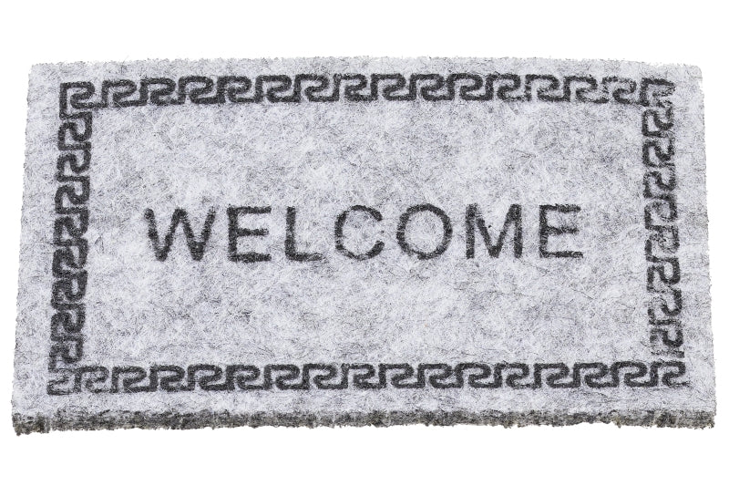 Miniatur Fußmatte Welcome hellgrau-meliert 3,5x5,5cm 2 Stück