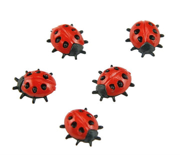 Mini- Marienkäfer Streudeko aus Kunststoff 1cm 10 Stück