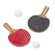 Miniatur Tischtennisschläger m. Bällen rot schwarz 2x0,2x3,2cm