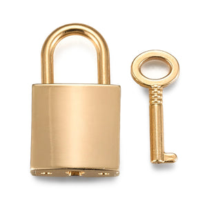 Mini-Bogenschloss mit Schlüssel golden 35x20x11mm 1 Stück