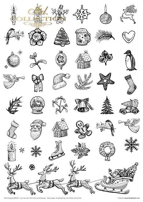 Mixed Media Set Santas Toy Factory ITD Collection 210x297mm 11 Blatt