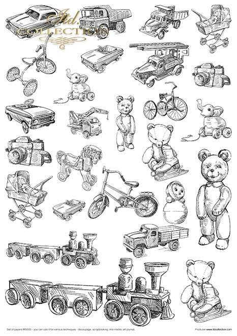 Mixed Media Set Santas Toy Factory ITD Collection 210x297mm 11 Blatt