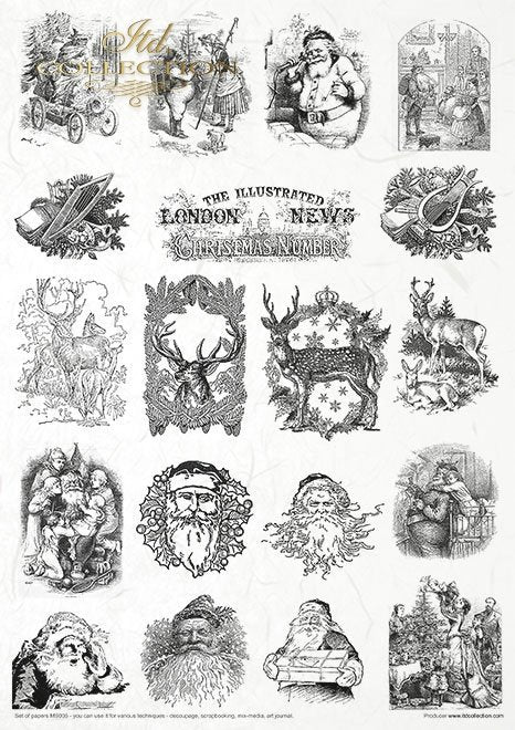 Mixed Media Set Santas Toy Factory ITD Collection 210x297mm 11 Blatt