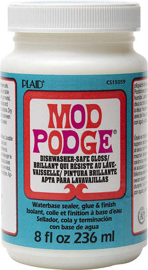 Mod Podge Spülmaschinenfest, glänzend, Klarlack, geschirrspülerfest, 236 ml