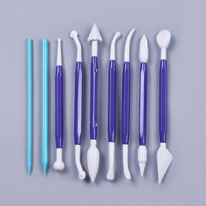 Modellierwerkzeug Set 10-teilig Kunststoff