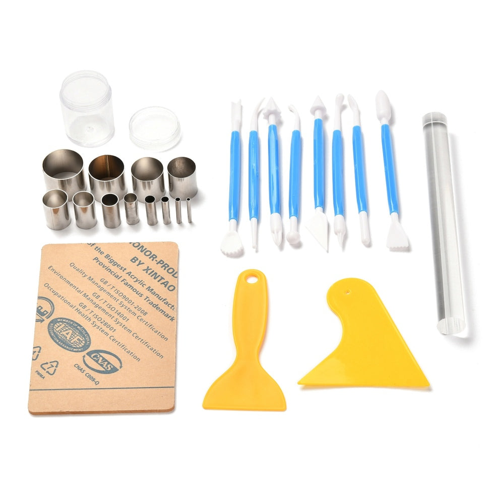 Modellierwerkzeug-Set aus Kunststoff 24-teilig