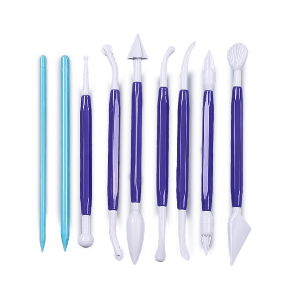 Modellierwerkzeug Set 10-teilig Kunststoff
