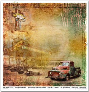 Papier-Set Legendäre Route 66 10 Blatt 320x310mm 200g