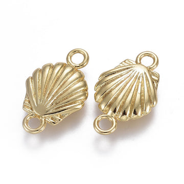 Muschel-Zwischenteil Connector Charm gold 23,5x14,5mm 1 Stück