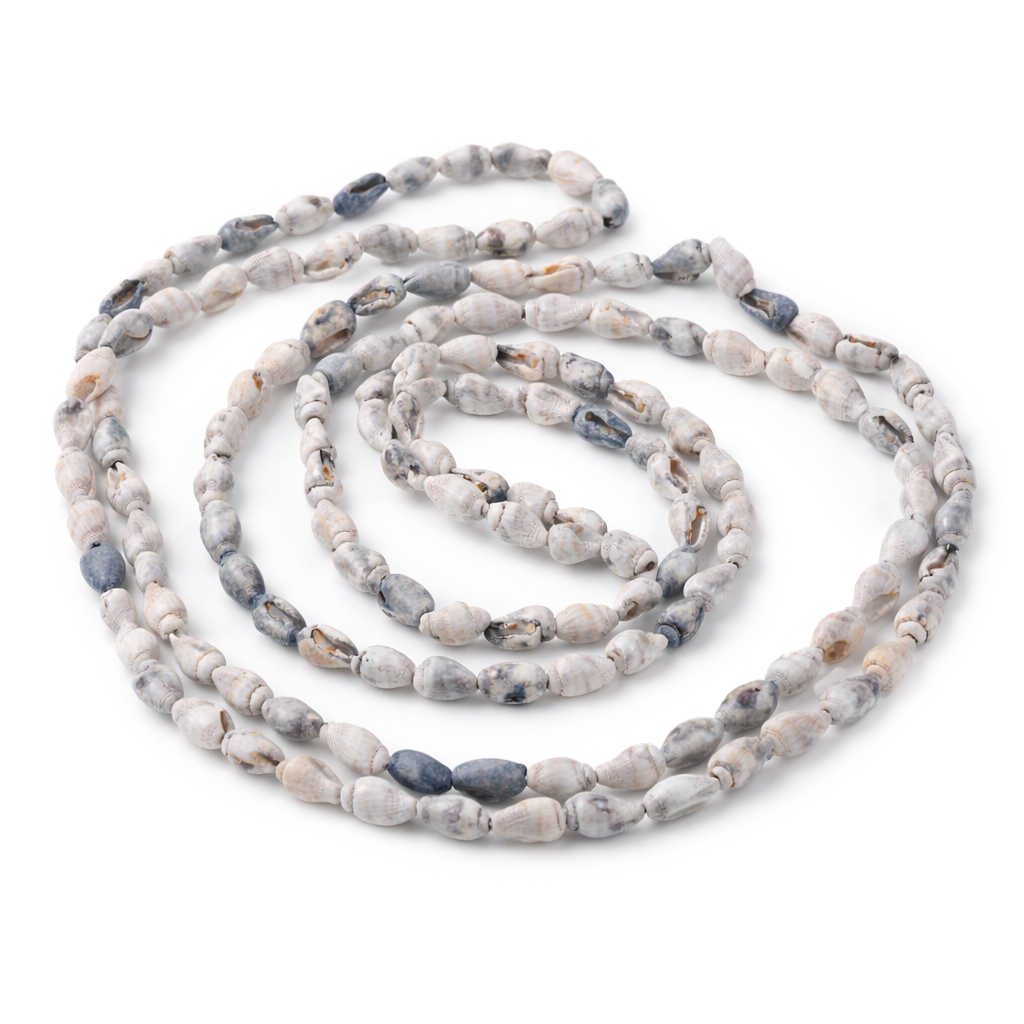 Natürliche Muschelperlen - Strang 5~8mm ca. 140 Stk. / Strang 144cm