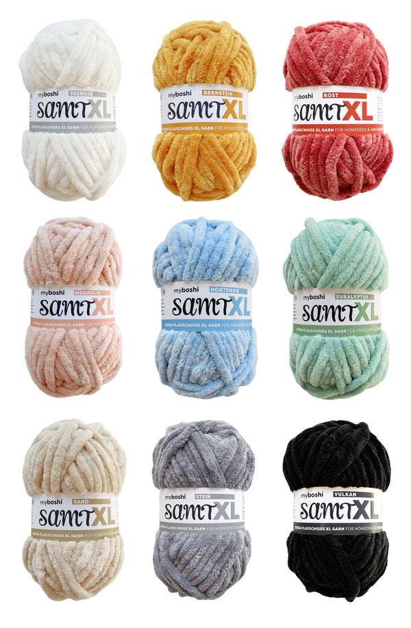 MyBoshi Samt XL Chenillegarn extra flauschiges 40m 100g