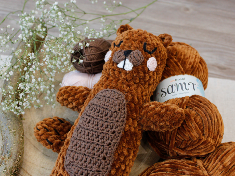 MyBoshi Samt Chenillengarn 100% Polyester 100m 100g