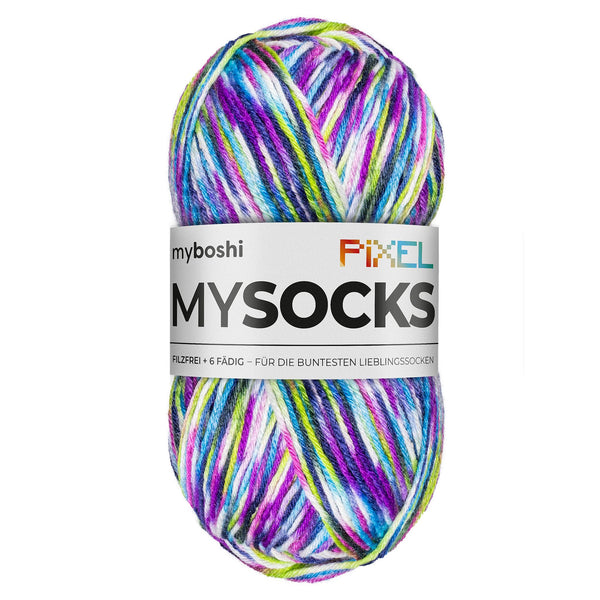 MyBoshi Mysocks Pixel Sockenwolle Aloeveraduft 6-fädig 150g/390m