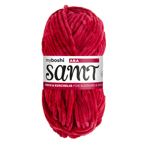 MyBoshi Samt Chenillengarn 100% Polyester 100m 100g