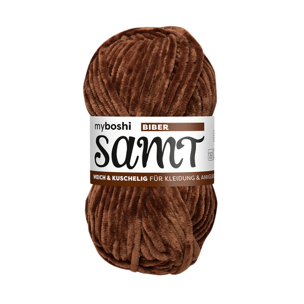 MyBoshi Samt Chenillengarn 100% Polyester 100m 100g