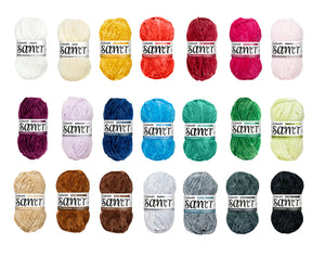 MyBoshi Samt Chenillengarn 100% Polyester 100m 100g