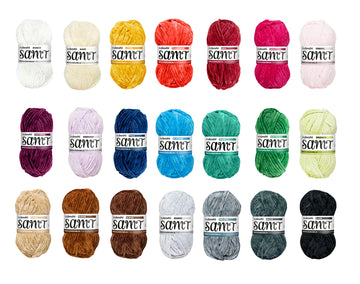 MyBoshi Samt Chenillengarn 100% Polyester 100m 100g