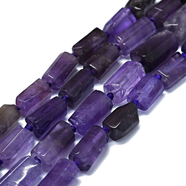 Natürliche Amethyst Perlenstränge Nugget 6~12x6~7 mm 40cm/Strang