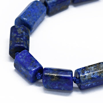 Lapislazuli Edelsteinperlen Quader 11–13 × 6–8 mm 29 Stück / Strang 40cm