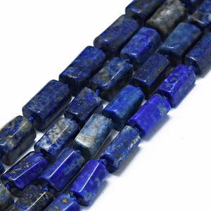 Lapislazuli Edelsteinperlen Quader 11–13 × 6–8 mm 29 Stück / Strang 40cm