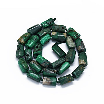 Natürlicher Malachit Edelsteinperlen rechteckig 10~13x6~8x4~7mm 33 Stück/ Strang