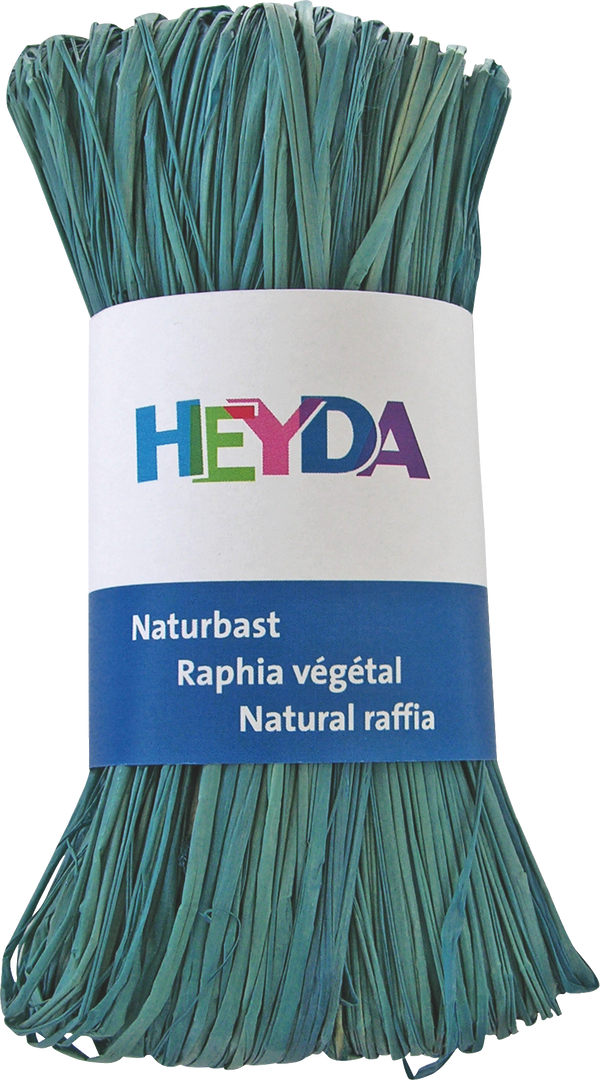 Naturbast gefärbt 50g
