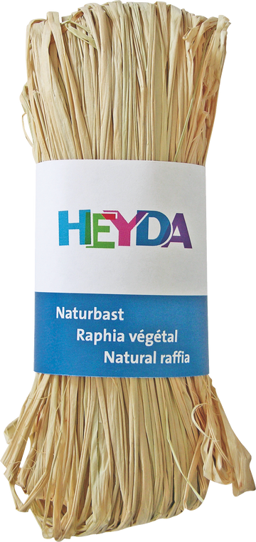 Naturbast gefärbt 50g