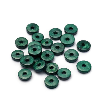 Kokosscheiben 12mm, ca. 20 Stück/Dosis, grün