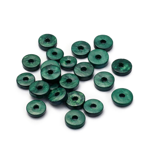 Kokosscheiben gefärbt grün/petrol 12mm 20 Stück/Dose