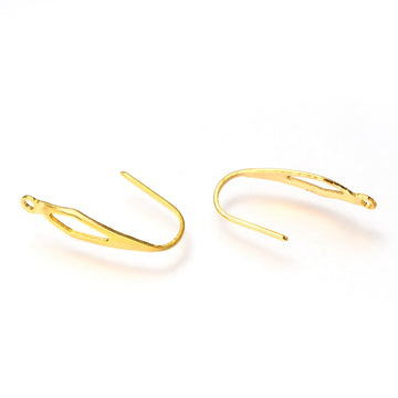 Ohrhaken Edelstahl Design goldfärbig 20x4,5mm 6 Stück