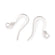 Ohrhaken silber Teil flach nickelfrei 15x2mm 0,7mm
