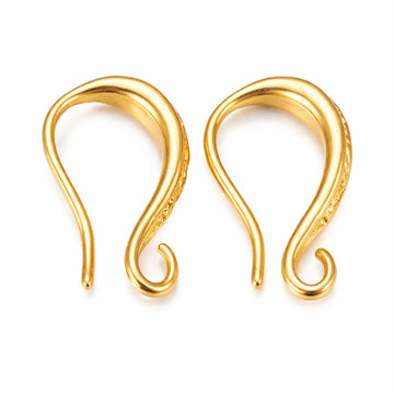 Ohrhaken vergoldet 15x9x2mm Pin 8mm 2 Stk/Pkg