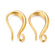 Ohrhaken vergoldet 20 Gauge 15x9x2mm Pin 8mm 2 Stk/Pkg