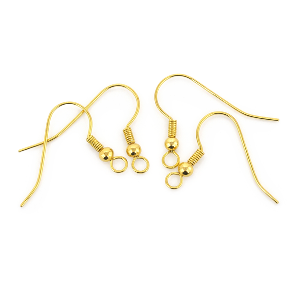 Ohrhaken gold 2cm 50 Stück