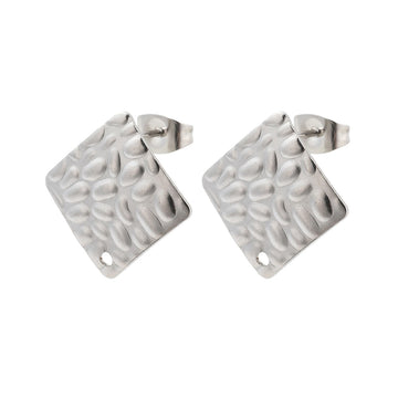 Ohrstecker mit Platine und Anhängebohrung Edelstahl 19mm 2 Paar
