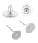 Ohrstecker mit Platine 8mm Metalllegierung 4 Paar / 8 Stück