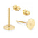Ohrstecker mit Platine gold Edelstahl 5mm 4 Paar