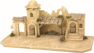 Weihnachtskrippen-Stall Jerusalem orientalisch 70x29x32cm