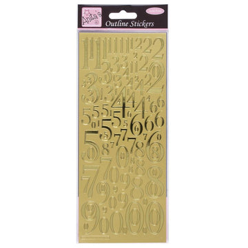 Umrissaufkleber Gemischte Zahlen Zahlensticker 1 Bogen 24x10cm