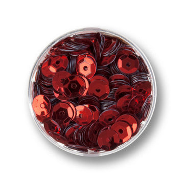 Pailletten gewölbt rot 6mm 30g