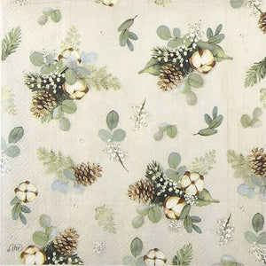 Cotton Deco Cream IHR Servietten 20 Stück 33x33cm