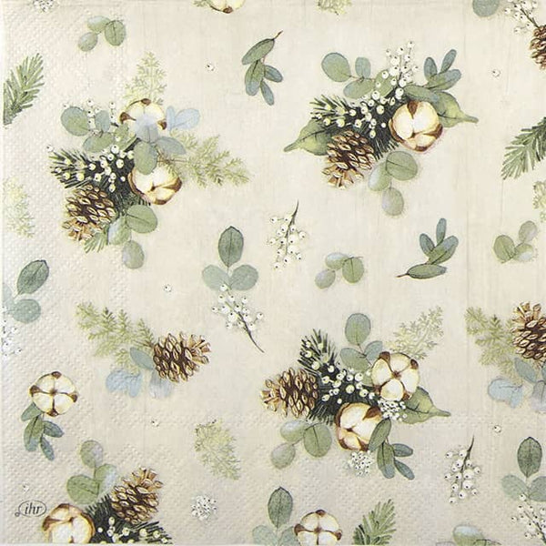 Cotton Deco Cream IHR Servietten 20 Stück 33x33cm
