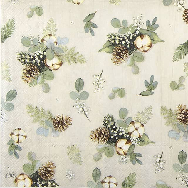 Cotton Deco Cream IHR Servietten 20 Stück 33x33cm
