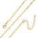 Messing Halskette Paperclip Kette goldfarben 41cm 2,4mm 1 Stück