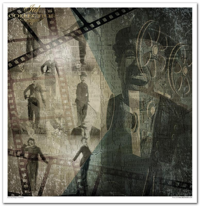 Scrapbooking-Papierset Magic of Cinema 10 Bögen 31x32cm 200g/m²